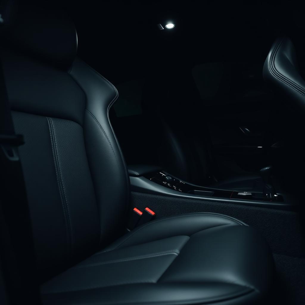 Pristine luxury car interior
